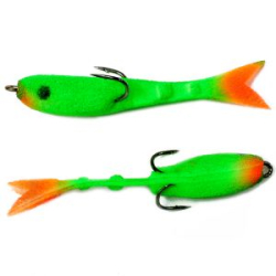 Рыбка Мормыш перфорированная 6 см, цв. 07 зеленая PFPN6-07 5 шт