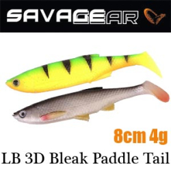 Savagear LB 3D Bleak Paddle Tail 8 4g 1шт.