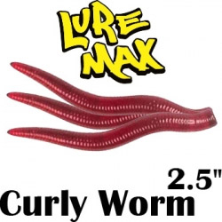 LureMax Curly Worm 2,5''/3,5см