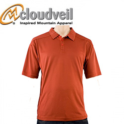 Cloudveil South Park SS Polo Pompeian Red