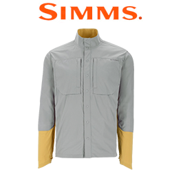 Simms Latitude BiComp Shirt, Cinder/Baltic Amber