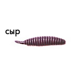 Мягкая приманка Trout Zone Ribber Pupa 2,1" Сыр черный