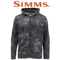 Simms Challenger Hoody - Full Zip, Hex Flo Camo Carbon