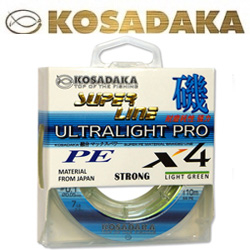 Kosadaka Super Line Pe X4 Ultralight Pro 110m Light Green