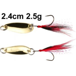 Блесна колеблющаяся Mikado Mini с хвостом и крюком (2,4см., 2,5гр.) - Gold (PMB-I01T-2.5-GG)