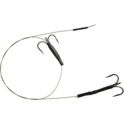 Поводок стальной комбинированный Mikado X-Plode с 2-мя тройн. №1 (уп.2 шт.) 10кг / 40 (Арт.ZG11-024)