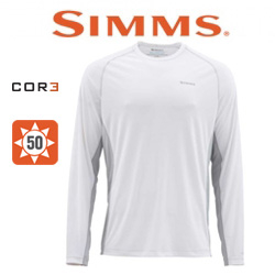 Simms SolarFlex LS Crewneck Solid White #2