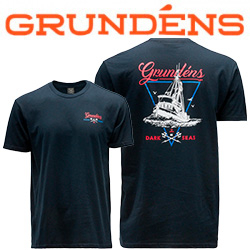 Grundens Dark Seas X Grundens Long Range T-Shirt, Navy