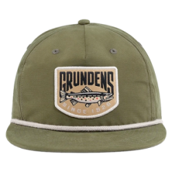 Бейсболка Grundens Trout Patch Rope Trucker, Loden, One Size