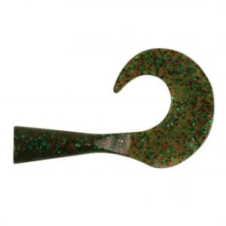 Хвост для джеркбейта Strike Pro Wolf Tail Jr. (темно-зеленый с цветными блестками) 2шт.