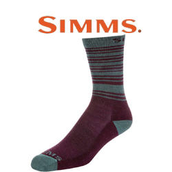 Simms Womens Lightweight Hiker Sock, Garnet