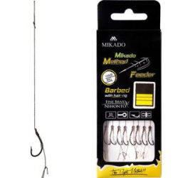 Поводок фидерный Mikado Method Feeder плетёнка - 0,10 х 10см, кр.№16 (уп.-8шт.) (HMFB212W-16)