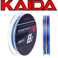 Kaida Jigging Braid Line x8 синяя-разноцветная 150м