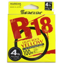 Леска флюорокарбоновая Kureha Seaguar R-18 Light Rock Yellow 100m №0.8; 0,148 мм