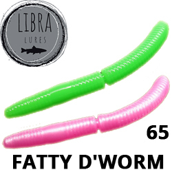 Libra Lures Fatty D'Worm 65 (без запаха)