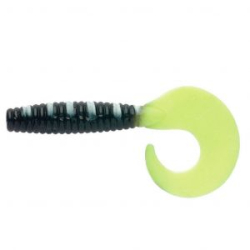 Силиконовая приманка Wake Grub 5,5" цв. NEON BLACK PERCH 530
