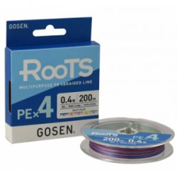 Шнур Gosen RooTS PE X4 Multi Color 200м #0.6