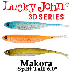 Lucky John 3D Series Makora Split Tail 6.0"