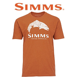 Simms Wood Trout Fill T-Shirt, Adobe Heather