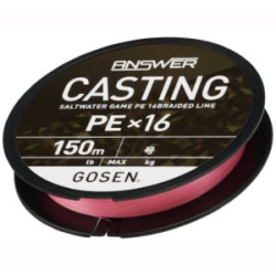 Шнур PE Gosen Answer Casting PEx16 150m #0.8 20LB