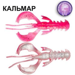 Силиконовая приманка Crazy Fish Nimble 4" 43-100-9d-6-V кальмар цв. pink snow (розовый снег)