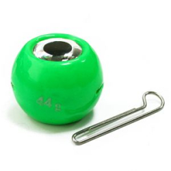 Мормыш Груз крашеный разборная чебурашка "ШАР" 44 гр., цвет 15-зеленый люминофор GCR(B)C-44-15 5 шт