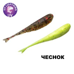 Силиконовая приманка Crazy Fish Glider 1.2" 70-30-6/68-5 чеснок цв. chartreuse (шартрез)/ цв. black/red watermelon (чёрн/красн. арбуз)