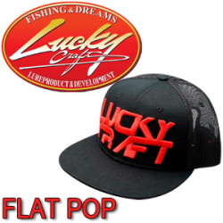 Lucky Craft Flat POP - Black and Red