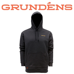 Grundens Displacement DWR Hoodie Tuna Tattoo, Black