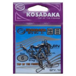 Вертлюг роликовый с "nice snap" №4 11kg (7шт.) Kosadaka 3022BN-4