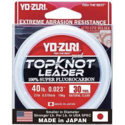 Флюорокарбон Yo-Zuri Topknot Leader Fluorocarbon 100% 27м Natural Clear (0,330мм) 15lbs