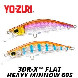 Yo-Zuri 3DR-X Flat Heavy Minnow 60 S R1542