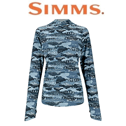 Simms Women's Bugstopper SolarFlex Hoody, Shroud Selvedge