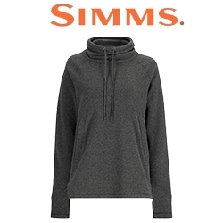 Simms Women's Rivershed Sweater, Black Heather