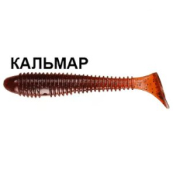 Силиконовая приманка Crazy Fish Vibro Fat 4.7" 39-120-57-6 кальмар цв. amber (янтарь)