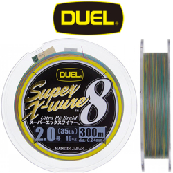 Duel PE Super X-Wire 8 300м 5Color-Yellow Marking