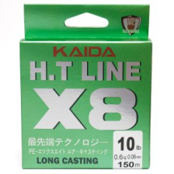 Плетёный шнур Kaida HT Line X8 L.Green 150м 0,10мм 14lb