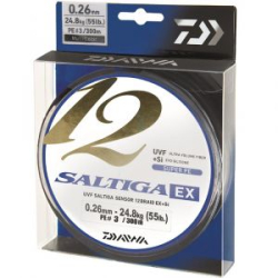 Леска плетеная Daiwa UVF Saltiga Sensor 12Braid EX +Si [10m x 5colors] 200m #1.5 (31lb)