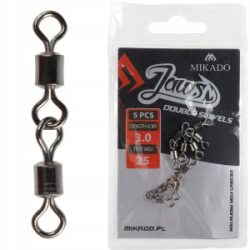 Двойной вертлюг-цилиндрический Mikado Jaws Swivel - Jaws Double Swivels 3,6 см (AMA-J-003-02)
