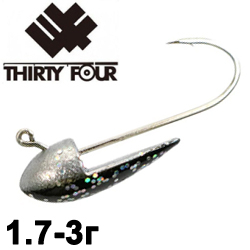 Thirty34Four Glitter Head Black
