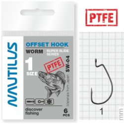 Крючок офсетный Nautilus Offset Super Slide Series Worm SS-04PTFE № 1