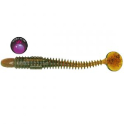 Силиконовая приманка виброхвост RuBaits Leader Ribster - RBLR093MO01 - Машинное масло О УФ