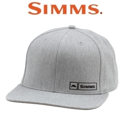 Simms Trout Logo Lockup Cap Heather Grey