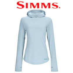 Simms Women's SolarFlex Cooling Hoody, Steel Blue