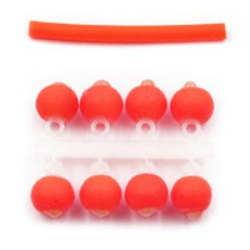 Микробисер "Яман" Шар, d-4 мм, цв. флуор. красный, подвеска короткая (уп. 12 шт.)