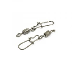 Вертлюг цилиндр с накаткой с застёжкой duo-Lock №14х000 6кг. Bz 10шт