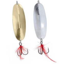 Блесна колеблющаяся Mikado Shallow Monster 51g/13cm цвет DOUBLE с красной мушкой (PMB-WSHM-51-D)