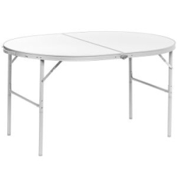 Стол складной овальный 120x90 (алюминий) без чехла Helios (T-21407M-A-1)
