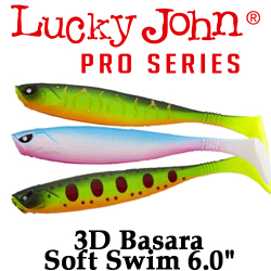 Lucky John Pro Series 3D Basara Soft Swim 6.0"