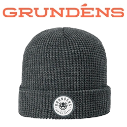 Grundens Kracken Waffle Beanie, Heather Charcoal